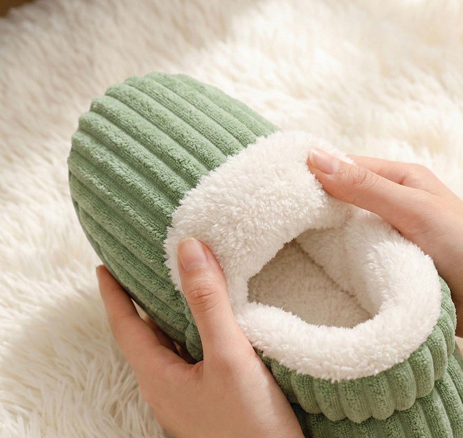 FourrureChaussonVert