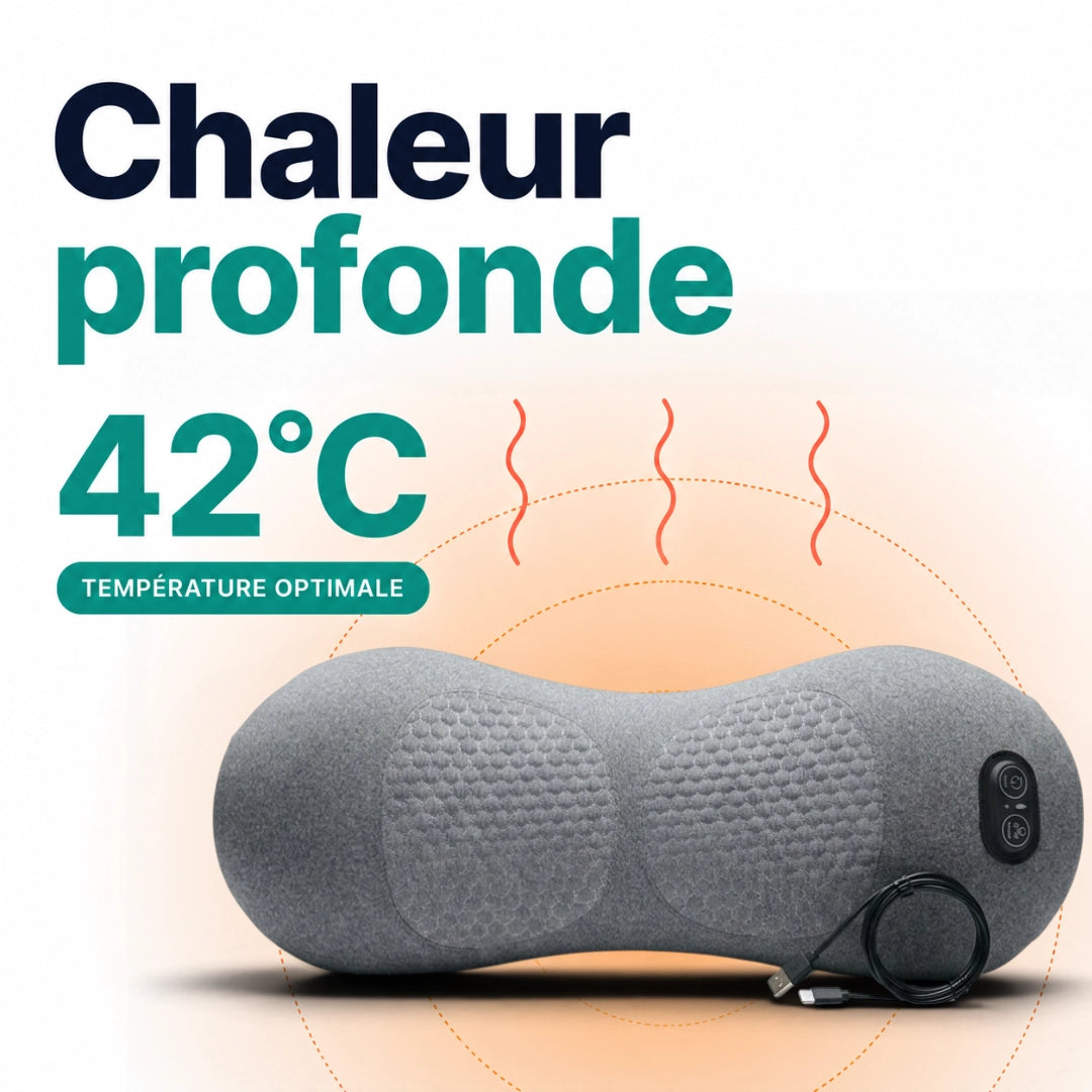 Masseur Lombaire 3-en-1 — Traction, Chaleur, Vibrations