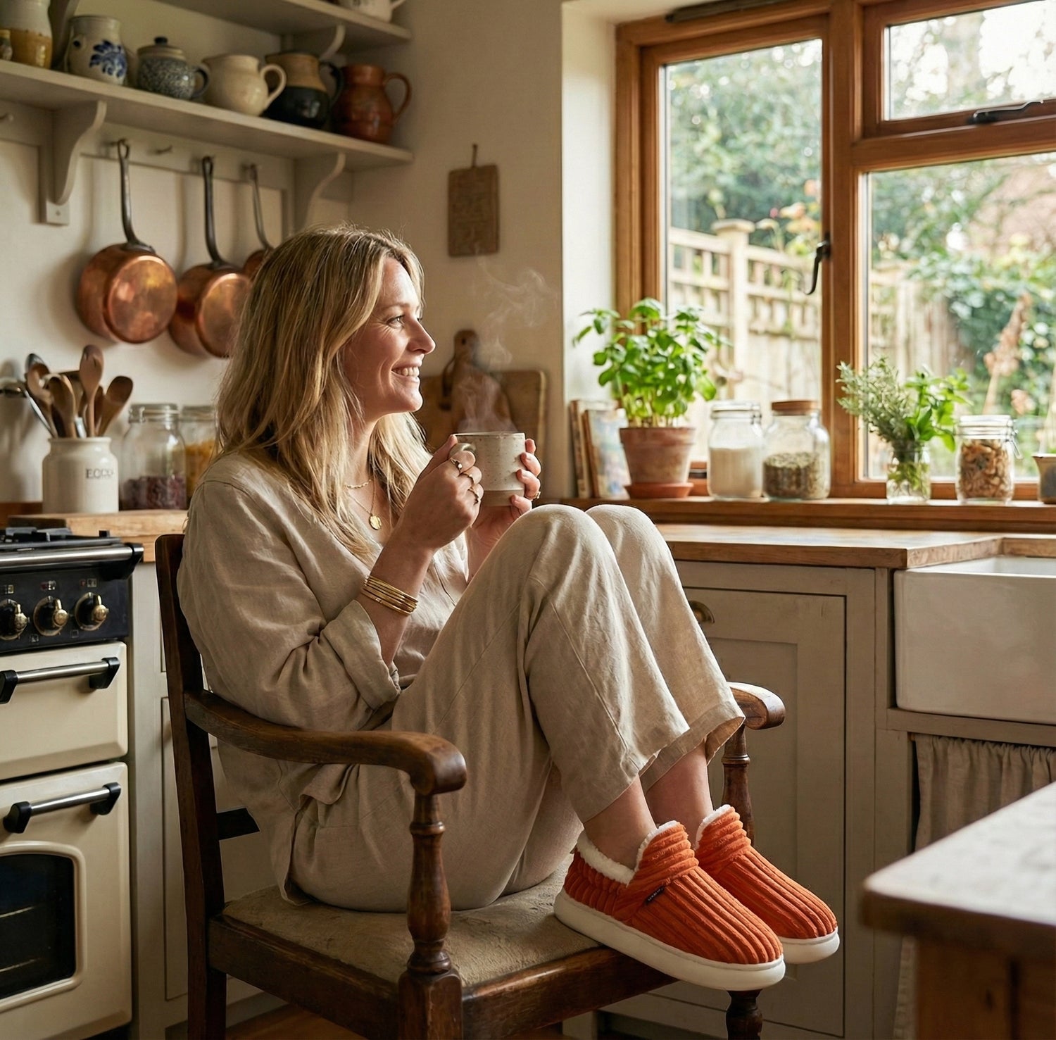 PodialineChaussonsChaudsOrange